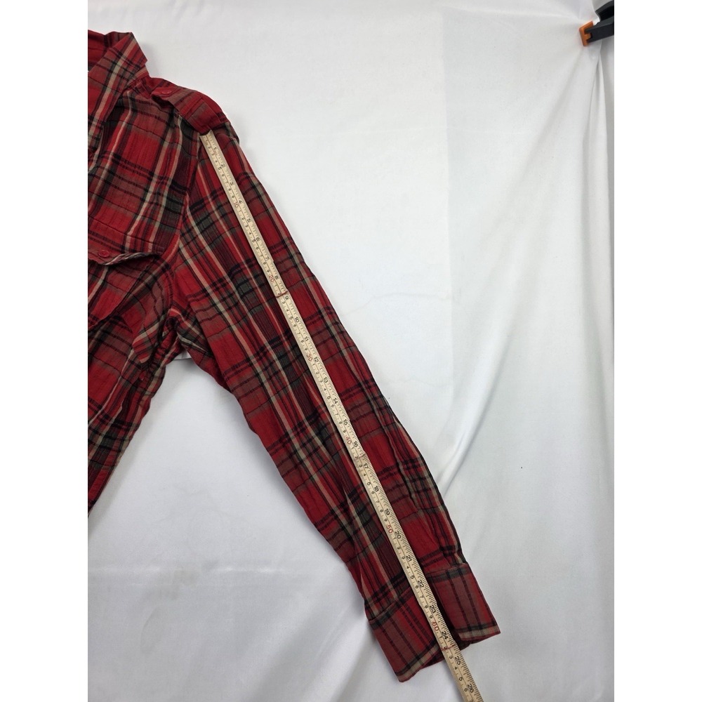 Lauren Ralph Lauren Plaid Shirt Red Cotton Button Up 2X‎ Preppy Classic - Picture 11 of 16